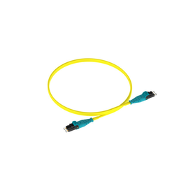 [F92ERQ1Q1SNM003] Jumper de Fibra Optica Monomodo 9/125 OS2, LC-LC Duplex Push Pull, OFNR (Riser), Color Amarillo, 3 Metros (9.84 Pies) | F92ERQ1Q1SNM003
