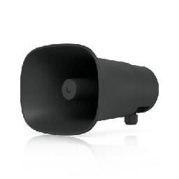 [UP-AI-HORN-SPEAKER-B] UniFi Protect AI Horn Speaker, Altavoz IP 120 dB, PoE+, Alerta AI Avanzada, Montaje Pared, Esquina y Poste, IP66, Color Negro | UP-AI-HORN-SPEAKER-B