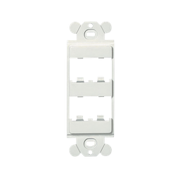 [CFG4WH] Marco de Módulo Dúplex, Para Placas Frontales Estándar GFCI, Acepta 4 Módulos Mini-Com, Color Blanco | CFG4WH