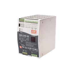 [DRS24048] Fuente de Poder Industrial de 240W con Cargador de Baterías, salida 48Vcc, 5A, para montaje Riel Din | DRS24048