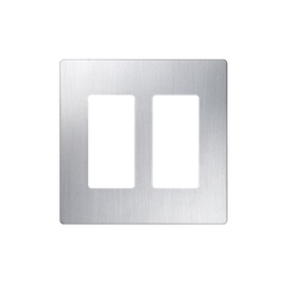 [CW2SS] Tapa Color tipo metálico Satin para interruptor o dimmer Lutron, 2 gang, limpio y moderno | CW2SS