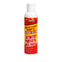 [359004] Extintor Portátil en Aerosol / Agente Encapsulador Micelar / 250 ml / NFPA 18A / Fuegos Clase A, K y Li / Baterías de Ion-Litio / Biodegradable / 35 seg de Descarga. | 359004
