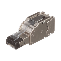 [FPS6X88MTG] Plug RJ45 Blindado, Instalación Recta, Terminación en Campo Certificable, Compatible con Cat5e, Cat6 y Cat6A, Color Plata | FPS6X88MTG