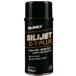 [SILIJET-E-7-PLUS] Limpiador Dieléctrico Industrial / 454 ml / Sin Residuos / pH Neutro 6 / Conductividad 0 µS / Sin Enjuague | SILIJET-E-7-PLUS