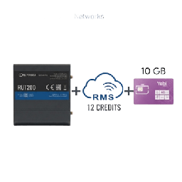 [RUT200+1YRMS+10GBYOBI] Router Teltonika LTE/4G RUT200 + 12 creditos RMS  + SIM de YOBI de 10GB por Mes durante un año de servicio (solo datos) | RUT200+1YRMS+10GBYOBI
