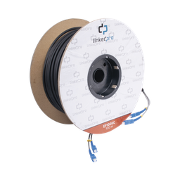 [EF-100-SC] Carrete de Fibra Óptica Monomodo con Conectores SC-SC Duplex, Reforzada con Kevlar, de 100 Metros (328.08 Pies) | EF-100-SC