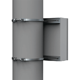 [EPF0300] Kit de Fijación para Postes / Enclosure Pole Fixation / Acero Galvanizado / Carga Máxima 900 N / Diámetro Poste 80-250 mm (3.15-9.84 in) / 2 Perfiles + Accesorios | EPF0300