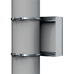 [EPF0400] Kit de Fijación para Postes / Enclosure Pole Fixation / Acero Galvanizado / Carga Máxima 900 N / Diámetro Poste 80-250 mm (3.15-9.84 in) / 2 Perfiles + Accesorios | EPF0400