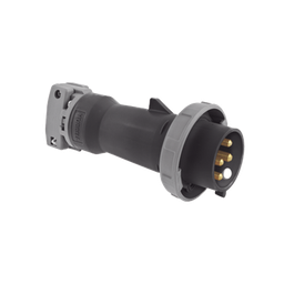 [HUB-HBL-460-P5W] Enchufe Macho Pin and Sleeve Trifásico / 60 A 600 VCA 3 Fases / 3 Polos 4 Hilos / Hermético / Grado Industrial / Color Negro. | HUB-HBL-460-P5W