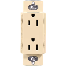 [CAR15IVS] Receptáculo dúplex Claro 15 A / 125 V color marfil, sin placa, para combinar con atenuadores y apagadores Lutron | CAR15IVS