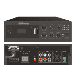 [EP-B240E] Amplificador Digital Mini MP3 con Bluetooth | 240W | Entrada XLR Micrófono 48V | 2 Entradas RCA | USB y TF Card | FM Radio | Control Remoto | Protección contra Cortocircuito y Sobrecarga | EP-B240E