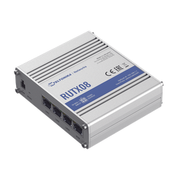 [RUTX08] Router Industrial Ethernet VPN / 4 Puertos Gigabit / Quad-Core 717 MHz / 256 MB RAM / RMS / -40°C a 75°C | RUTX08