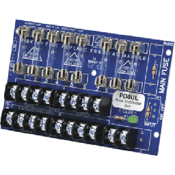 [PD8UL] Tablero distribuidor de voltaje, 8 salidas con fusible de protección. Para uso con Fuentes de poder ALTRONIX. | PD8UL