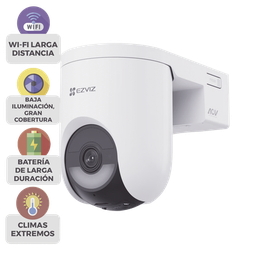 [CSHB8C/4G/W] Cámara IP PT Con Batería / Wi-Fi 6 + 4G LTE / 2K+  (4megapixel)  / IP65  / Detección IA Persona-Vehiculo / Visión Nocturna Color / Compatible con Panel Solar CSPSP8 | CSHB8C/4G/W