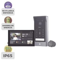 [CS-HP7/PRO] Video Portero Conexión a 2 Hilos Entre Monitor y Frente de Calle / Wi-Fi 6 Dual Band 2.4 y 5GHz con Cámara 4K / Reconocimiento de Venas de Palma / Reconocimiento Facial  / Visión Nocturna en Color / IP65 Exterior Con Protección | CS-HP7/PRO
