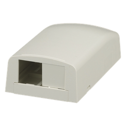 [CBX2IW-AY] Caja de Montaje en Superficie, Para 2 Módulos Mini-Com, Color Blanco Mate | CBX2IW-AY