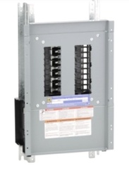 SSMELE Tablero interior, NQ, terminales principales, 100 A, bus Cu, 18 espacios de polos, monofásico, 3 cables, 240 V CA, 48 V CC Mod: NQ18L1C