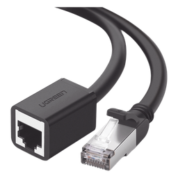 [11279] Cable de Extensión Cat6 RJ45 F/UTP / Macho a Hembra / 1m / Método de conexión 568B / Velocidad de transmisión 1000Mbps / Ancho de banda del canal 250MHz /Caja de Cobre / Negro | 11279