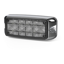 [CD4080AW] Luz De Advertencia De 5x2" 10 Led, Ámbar/Claro, Bisel Cromado, Lente Transparente | CD4080AW