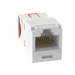 [CJ5E88TGWH] Conector Jack RJ45 Estilo TG, Mini-Com, Categoría 5e, de 8 Posiciones y 8 Cables, Color Blanco | CJ5E88TGWH