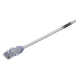 [UTP28X1] Cable de Parcheo UTP Cat6A, CM/LSZH, Diámetro Reducido (28AWG), Color Blanco Mate, 0.3 Metros (1 Pie) | UTP28X1