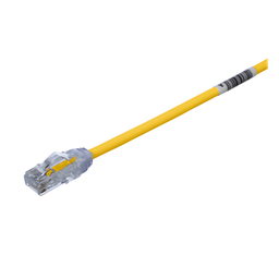 [UTP28X5YL] Cable de Parcheo UTP Cat6A, CM/LSZH, Diámetro Reducido (28AWG), Color Amarillo, 1.52 Metros (5 Pies) | UTP28X5YL