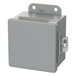 [A604CH] Gabinete de Bisagra Continua CH / NEMA Tipo 12 / 6 x 4 x 3 in (152 x 102 x 76 mm) / Acero Dulce / Gris / Abrazaderas Atornilladas / Montaje en Pared | A604CH
