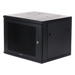 [LW-06-05-06-UB] Gabinete Linkedpro de Montaje en Pared, de 19in, Puerta Perforada, 6 UR, 340 mm de Profundidad, Color Negro | LW-06-05-06-UB