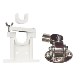 [410R/2] Kit de montaje de acero inoxidable ajustable con soporte para antenas de 1" ó 1 1/2" de Diámetro. Rosca Estándar 1" x 14 Hilos. | 410R/2