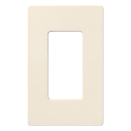[SC-1-BI] Placa de pared sin tornillos de 1 espacio, acabado satinado color Biscuit, para atenuadores y apagadores con abertura tipo designer de Lutron | SC-1-BI