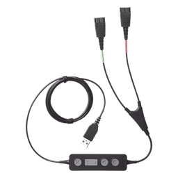 [LINK-265] Jabra Link 265 USB/QD cable de entrenamiento, para conectar 2 diademas simultaneas con puerto USB (265-09) | LINK-265