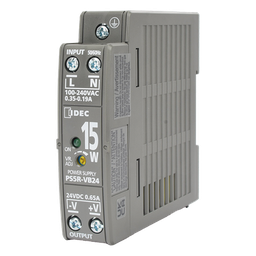 [PS24-S15W] Fuente de alimentación conmutada de 24 Vdc, 15 W, para montaje en riel DIN | PS24-S15W