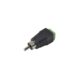[JR-R591] Adaptador RCA Macho Tipo Jack Polarizado / Terminales Tipo Tornillo / Polarizado (+/-) / Recomendado para Video y Audio en Sistemas de Video Vigilancia a 2 Hilos | JR-R591
