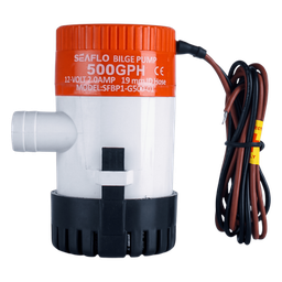 [SFBP1-G50-01] Bomba de Achique Sumergible SEAFLO SFBP1-G50-01 / 500 GPH (1,893 LPH) / 12V CD / No Automática / Protección Anti-Aire / Sellos Herméticos / Cableado Marino / Base de Filtro Removible | SFBP1-G50-01