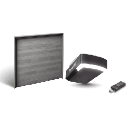 [KIT-DOOR-208CF] Kit Puerta de Garage 20x8 Pies / Lisa Línea Central / Color Blanco / Insulada 43 mm / Motor FS1000M 1/2 HP / Interfaz WiFi ACCESSWIFI / Incluye 3 Controles | KIT-DOOR-208CF