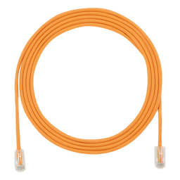 [UTP28X1OR] Cable de Parcheo UTP Cat6A, CM/LSZH, Diámetro Reducido (28AWG), Color Naranja, 0.3 Metros (1 Pie) | UTP28X1OR