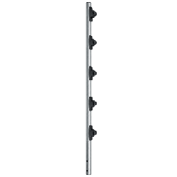 [SF-POST-5] Poste de Paso / Tubo de Acero Galvanizado / Diámetro 1" / Longitud 120 cm / 5 Aisladores / Sin Pintar / Peso 0.9 KG | SF-POST-5