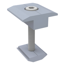 [EPLMCN235L50] Sujetador Intermedio / 35 mm / Riel 5 y 8 mm / Aluminio Anodizado / Montaje Paneles Solares | EPLMCN235L50