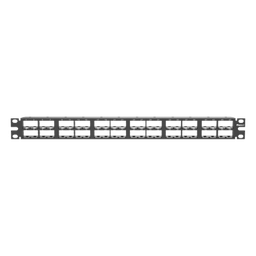 [CPP48HDVNSWBL] Panel de Parcheo Modular / 48 Puertos / 1 UR / Alta Densidad / Sin Blindaje / Rack 19 Pulgadas | CPP48HDVNSWBL