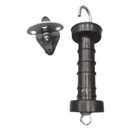 [SF-MANIJA] Manija de Puerta para Cerco Eléctrico / PP + Metal Reforzado / Colgador 20 cm (7.9 in) / Terminal 8 cm (3.1 in) / Peso 190 g | SF-MANIJA