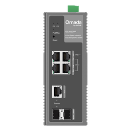 [IES206GPP] Switch Industrial Easy Managed / 6 Puertos Gigabit / 4 PoE (1× PoE++ 60W + 3× PoE+ 30W) / 120W PoE Budget / 2 SFP / IP40 / -40°C a 75°C / 6kV Protección Rayos / DIN-Rail | IES206GPP