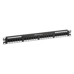 [DP245E88TGY] Panel de Parcheo de Impacto / Categoría 5e / 24 Puertos / 1UR / 19 Pulgadas / PoE 100W / T568A/B | DP245E88TGY