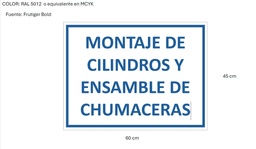 SSMART CARTEL GRABADO LEYENDA MONTAJE DE CILINDROS Y ENSAMBLE DE CHUMACERAS