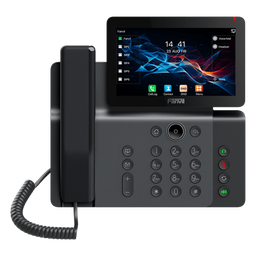 [V66] Teléfono IP Empresarial / Pantalla Táctil 7" / Wi-Fi 6 / Bluetooth 5.4 / 20 Líneas SIP / Cámara 1080p / PoE / Material Antibacterial | V66