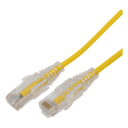 [LP-UT6A-300-YE28] Cable de Parcheo Slim UTP / Cat6A / 3 m (9.84 ft) / 28 AWG / Amarillo / RJ45 | LP-UT6A-300-YE28