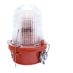[OL1-VLED-3IR] Luz de Obstáculo FAA Tipo L-810 / LED Rojo e Infrarrojo / Intensidad Baja 32.5 CD / 12W / 120-240V AC / Haz Vertical 10° / Cobertura 360° / IP65 / Base Valox | OL1-VLED-3IR