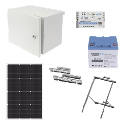 [KITPVCCTVSE] Kit de Alimentación PV para CCTV / 12 Vcc / 14 W Máx / Controlador PRO8512 / Incluye Panel, Batería, Controlador y Accesorios | KITPVCCTVSE