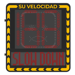 [YJP7681-188-RR] Radar Medidor de Velocidad / Detección 100 m (328.1 ft) / 32 Objetivos / 3 Carriles / Pantalla LED 3000 cd/m² / IP66 / Ethernet | YJP7681-188-RR