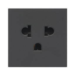 [SM-TCEA-N] Módulo para Tomacorriente Euroamericano / Color Negro / 45x45 mm (1.77 x 1.77 pulgadas) / Compatible con Torres y Cajas para Escritorio | SM-TCEA-N