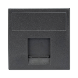 [SM-1-KEY-N] Módulo de Placa Plana / 1 Espacio Jack Keystone / Guardapolvo Integrado / 45 × 45 mm / 8.5 mm Profundidad / Compatible Cajas Teleblock y Ofiblock | SM-1-KEY-N